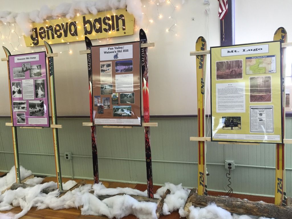 Conifer Historical society's lost ski area exhibit at the Little White Schoolhouse 2015