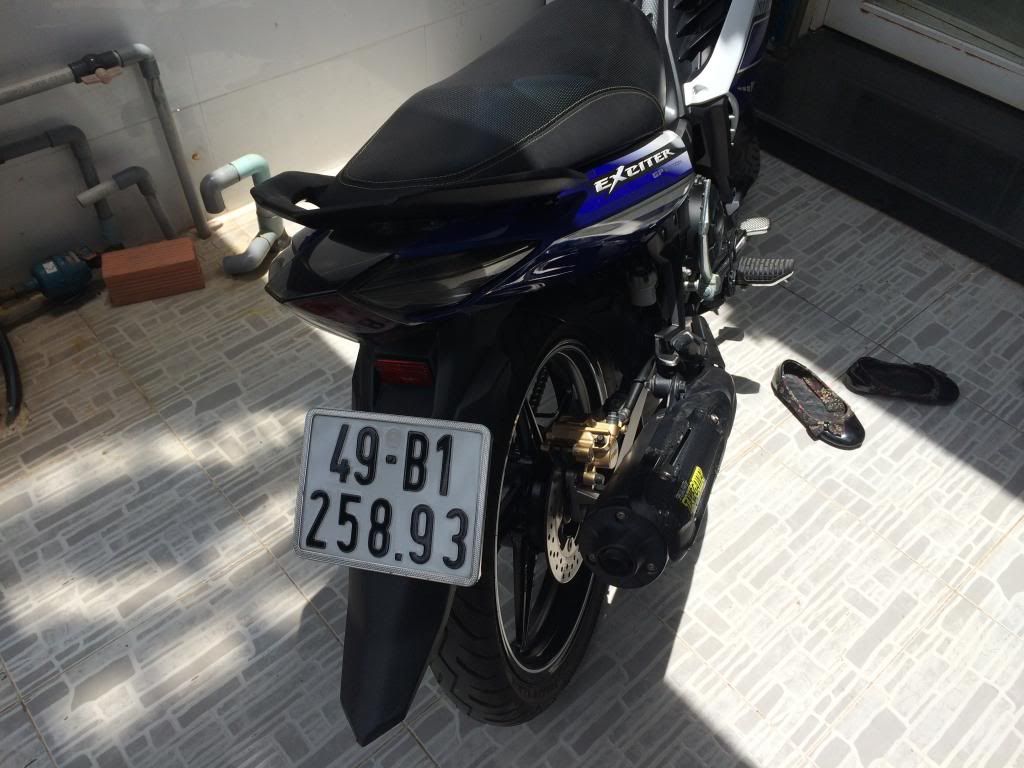 yamaha exenter 135 GP , đời 2013, chạy đúng 9000km, màu xanh, cực đẹp...giá rẻ.. - 2