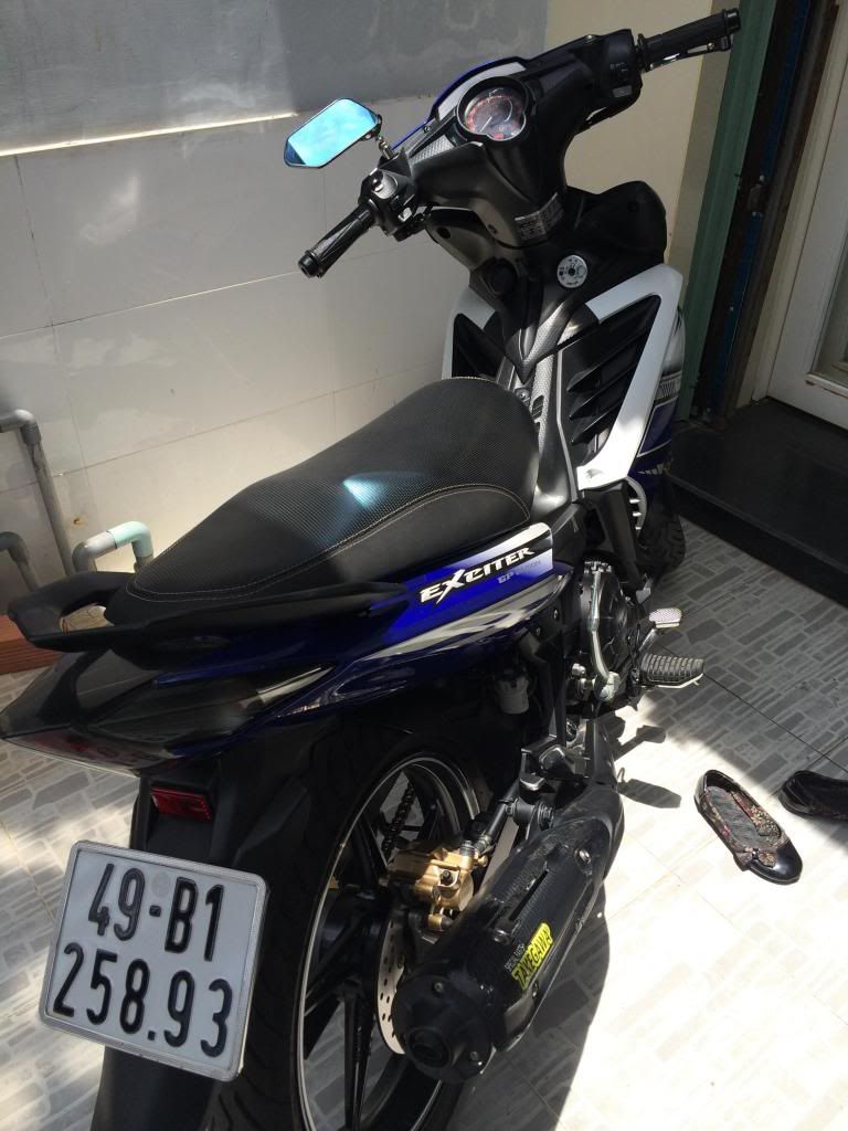 yamaha exenter 135 GP , đời 2013, chạy đúng 9000km, màu xanh, cực đẹp...giá rẻ.. - 3