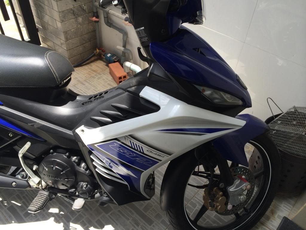 yamaha exenter 135 GP , đời 2013, chạy đúng 9000km, màu xanh, cực đẹp...giá rẻ.. - 5