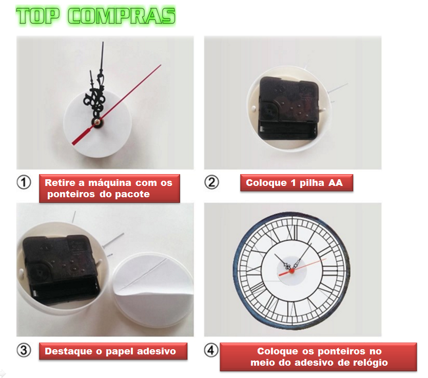 Adesivo Parede 3d Relógio Funciona C Pilha R$ 89 9 Top Artesanato Goiano ~ Adesivo Parede 3d Relógio Funciona C Pilha R$ 89 9 Top