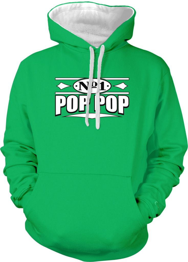 No1 Pop Pop Best Dad Great Father Poppa Papa Daddy 2-tone Hoodie Pullover