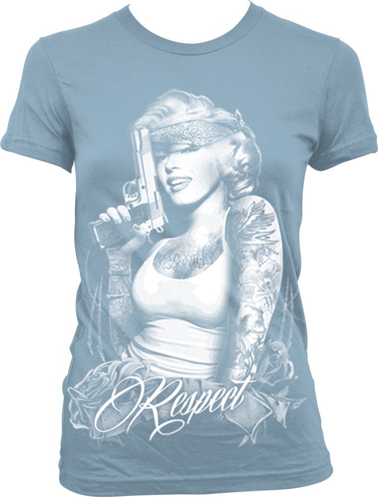 Chola Marilyn Gangster Respect Gang Tattoo Culture Juniors T-shirt