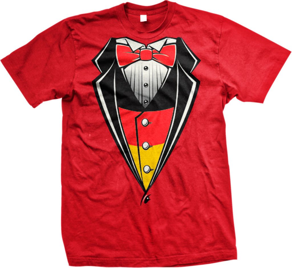 Germany Deutschland Tuxedo German Country Flag Pride Mens T-shirt
