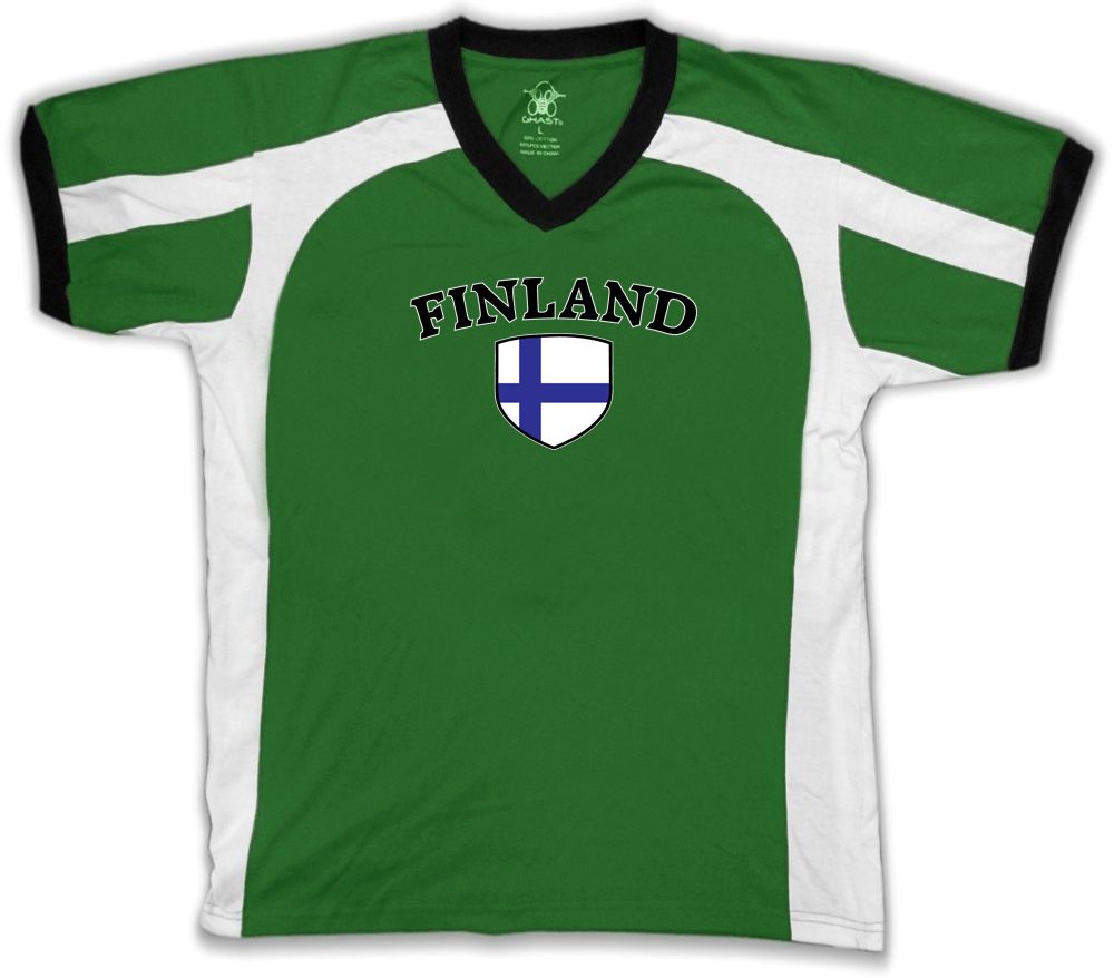 Finland Flag Crest Finnish Suomi National Country Pride Retro Sport T-shirt