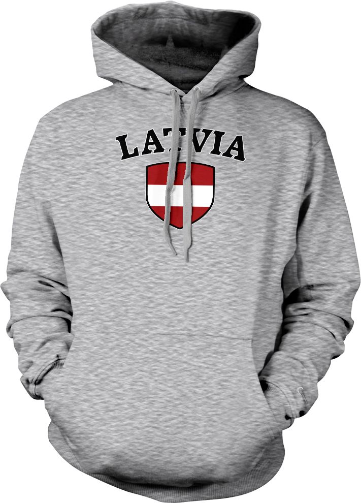 Latvia Flag Crest Latvian Latvija National Country Pride Hoodie Pullover