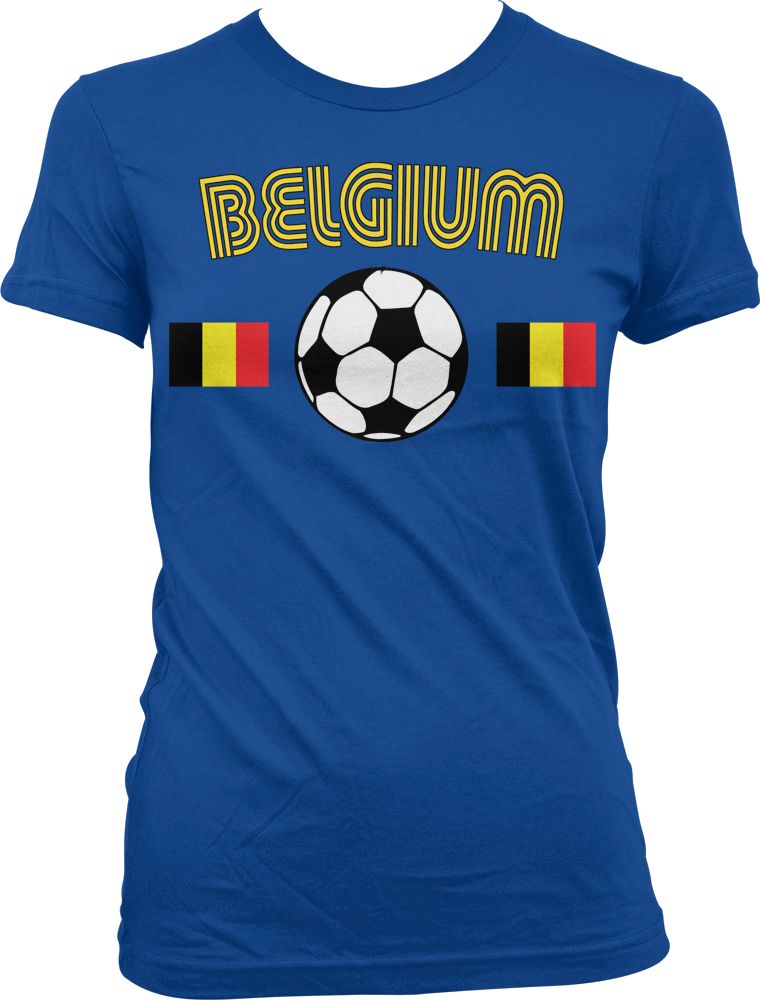 Details about   Belgium Country Flag Soccer Football Belgian Red Devils Duivel Juniors T-shirt