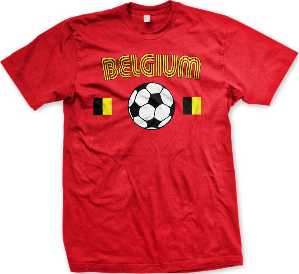 Details about   Belgium Country Flag Soccer Football Belgian Red Devils Duivel Juniors T-shirt