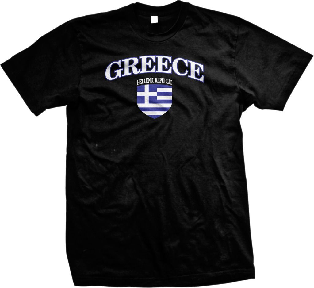 Threadrock Women's Greece Flag T-shirt Athens Greek Europe Pride
