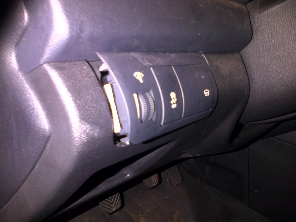 Here is the back of the switch panel which is accessible through the fuse box hole: