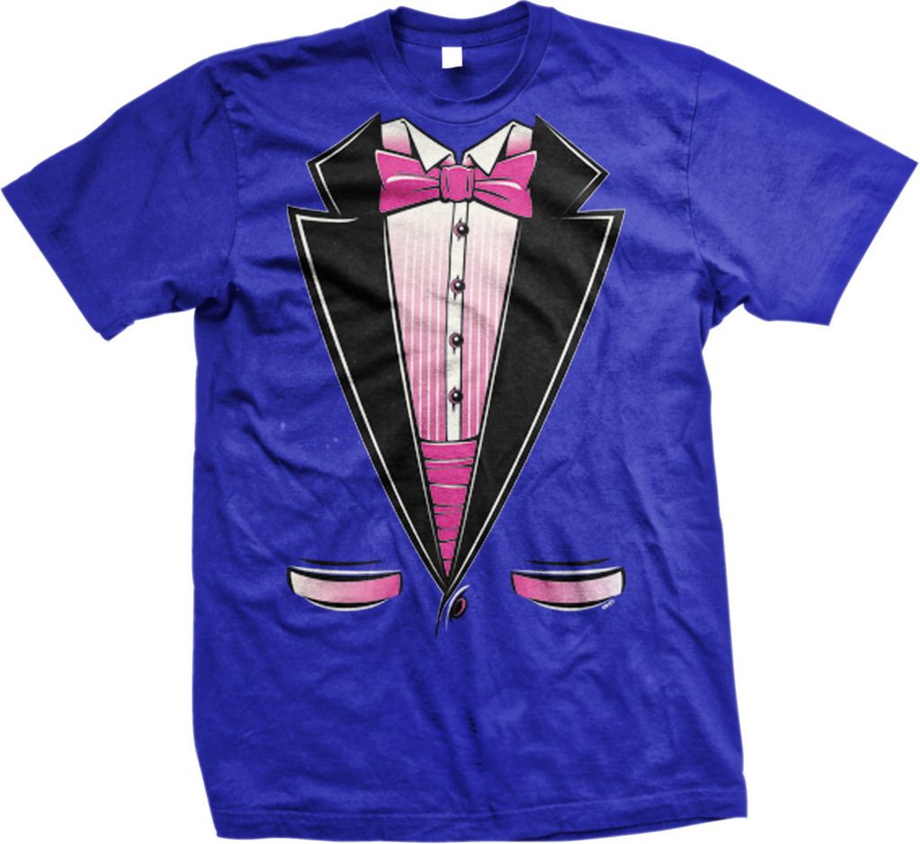 Pink Tuxedo Formal Classy Gay Pride Rights Sassy Tux Mens T-shirt