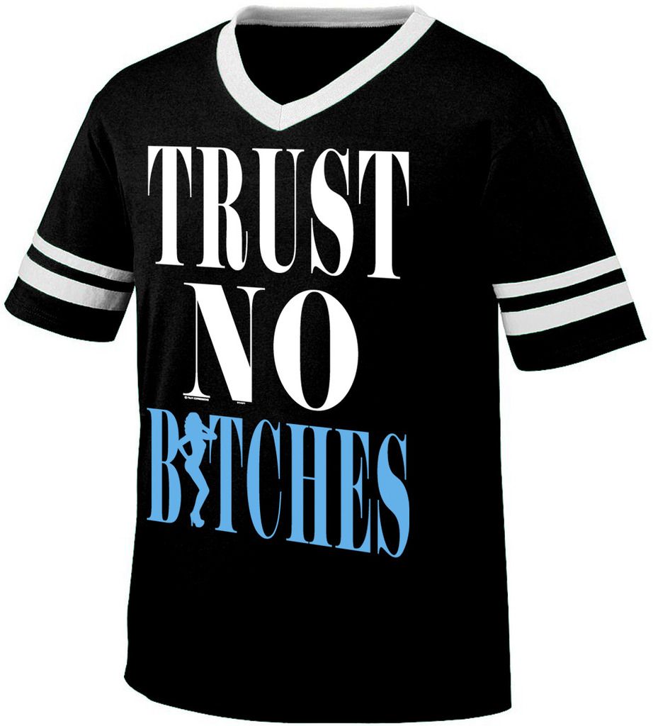Trust No Bit** Lying Deceiving Woman Rap Hip Hop Pop Retro Ringer T-shirt