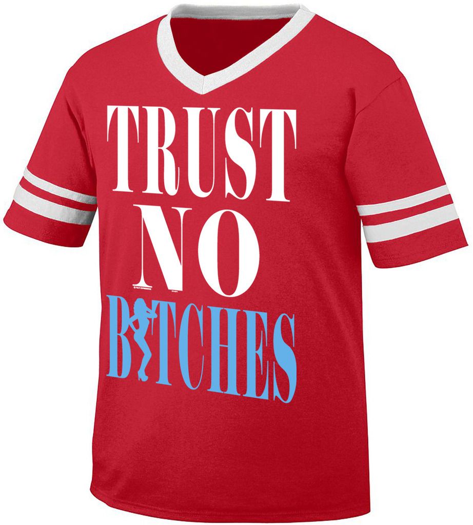 Trust No Bit** Lying Deceiving Woman Rap Hip Hop Pop Retro Ringer T-shirt