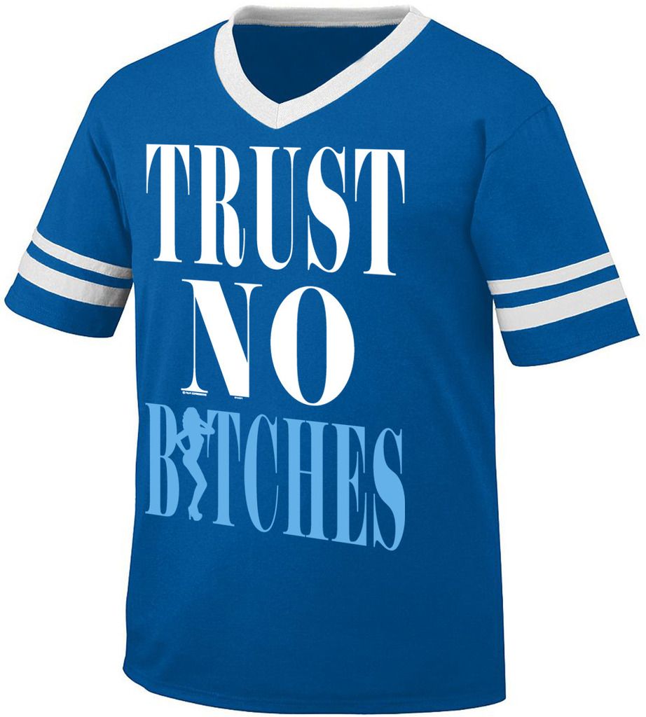 Trust No Bit** Lying Deceiving Woman Rap Hip Hop Pop Retro Ringer T-shirt